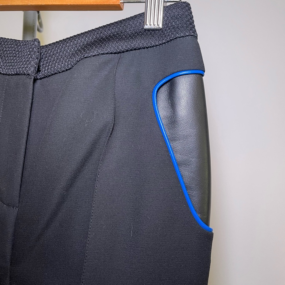 Alexander Wang Black and Blue Straight Leg Pants